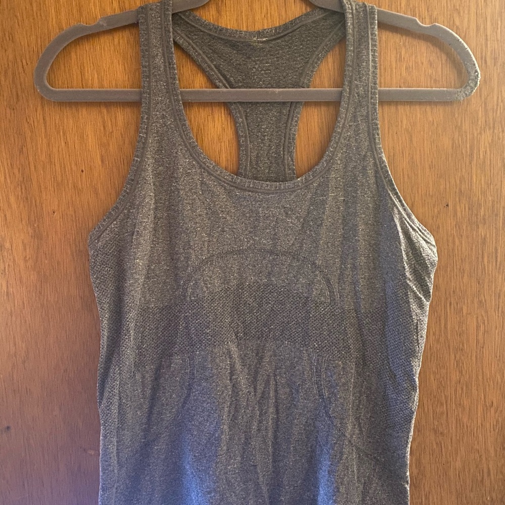 LULULEMON GREY SWIFTY TECH RACERBACK WORKOUT TANK